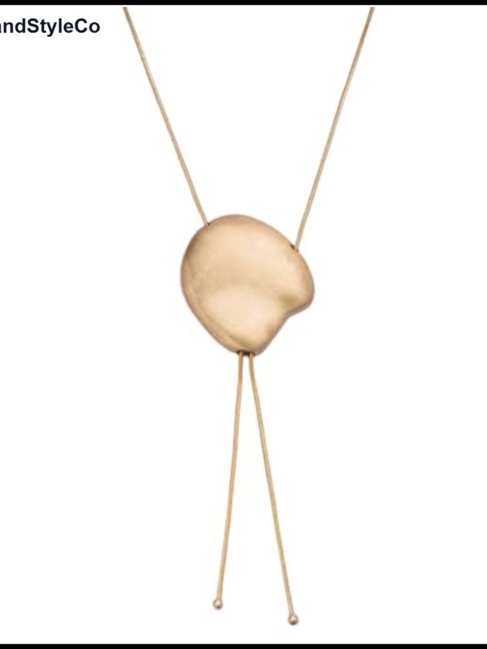 Long Sweater Chain Y-Necklace with Large Geometric Alloy Pendant for Women